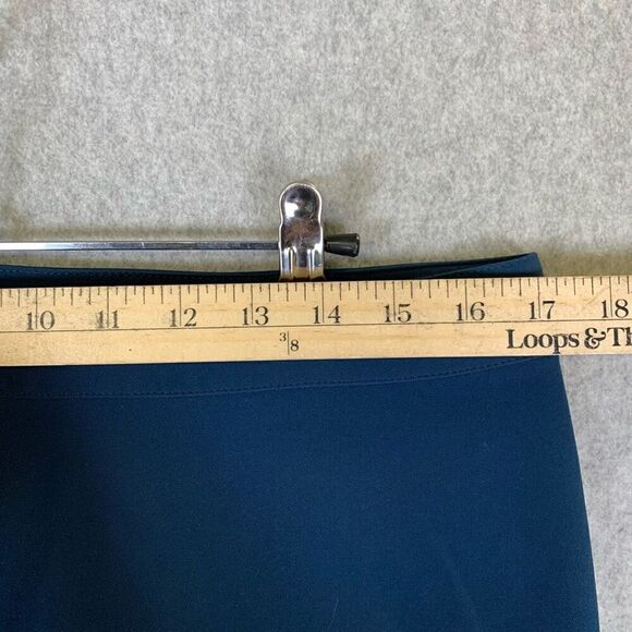 St John blue trousers dress pant womens 10 straight leg pleated office business - Picture 6 of 9